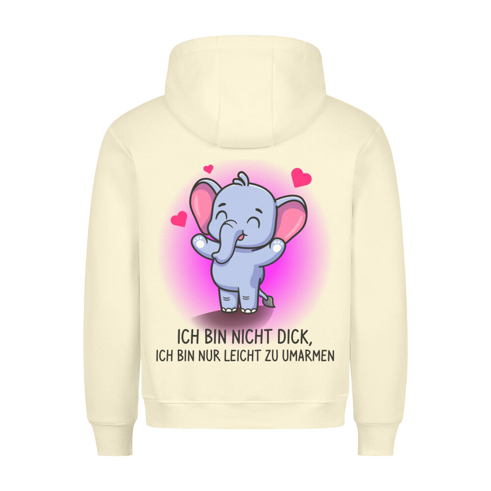 Umarmen Elefant - Hoodie Unisex Rückendruck