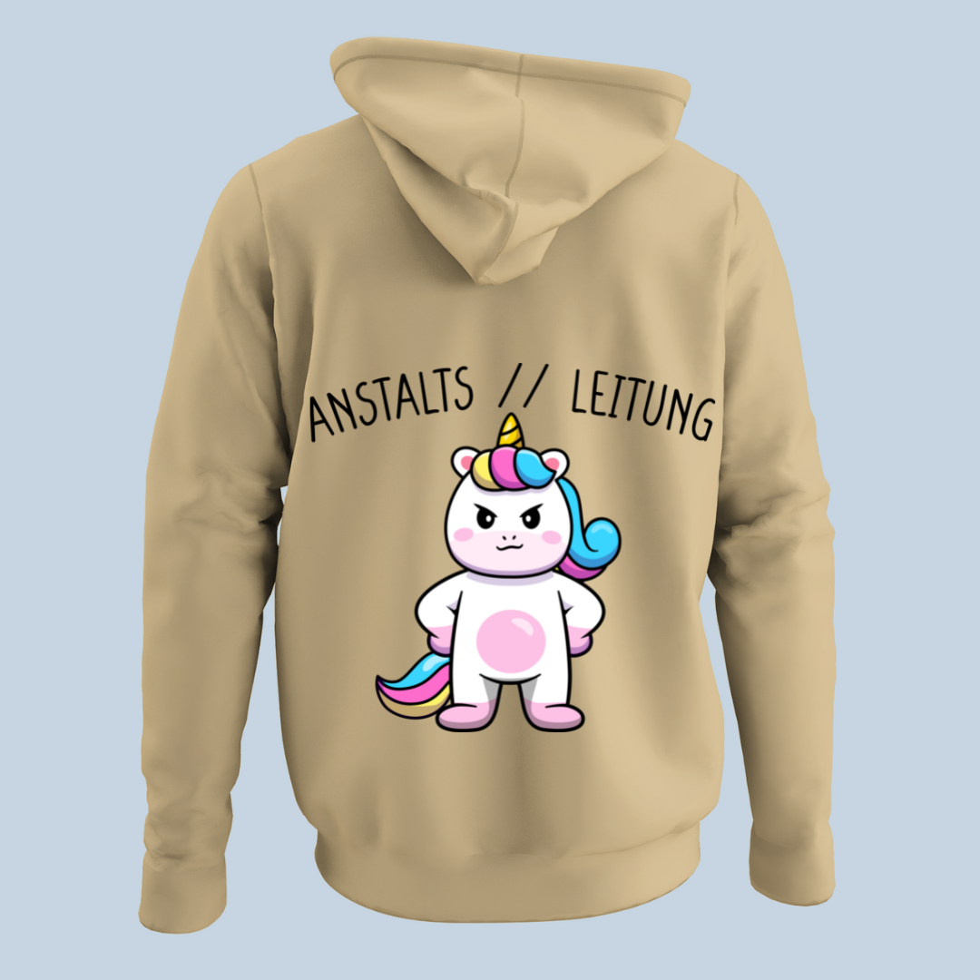 Anstaltsleitung Einhorn - Hoodie Unisex Rückendruck