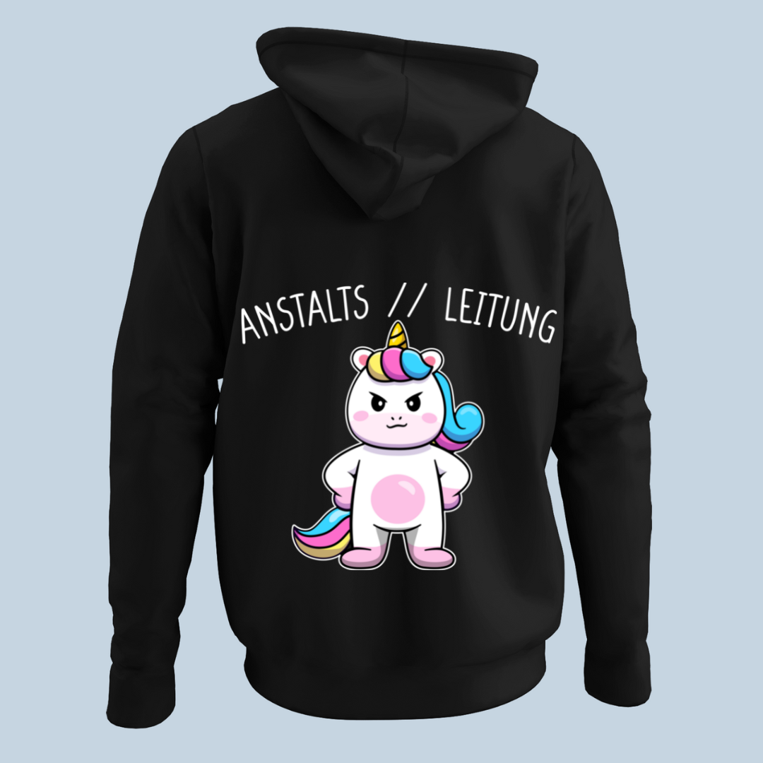 Anstaltsleitung Einhorn - Hoodie Unisex Rückendruck