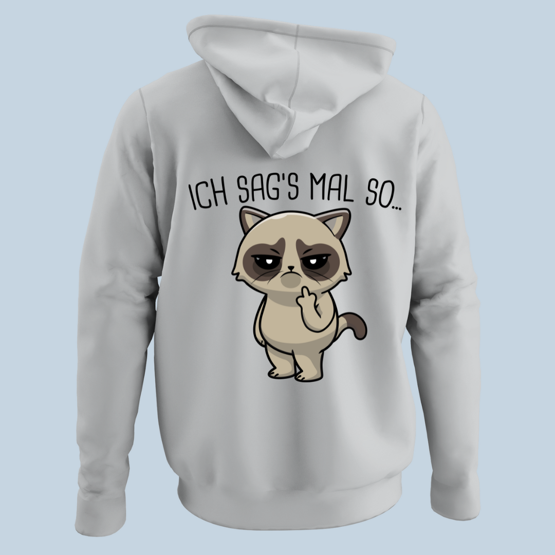 Ich Sag's Katze - Hoodie Unisex Rückendruck