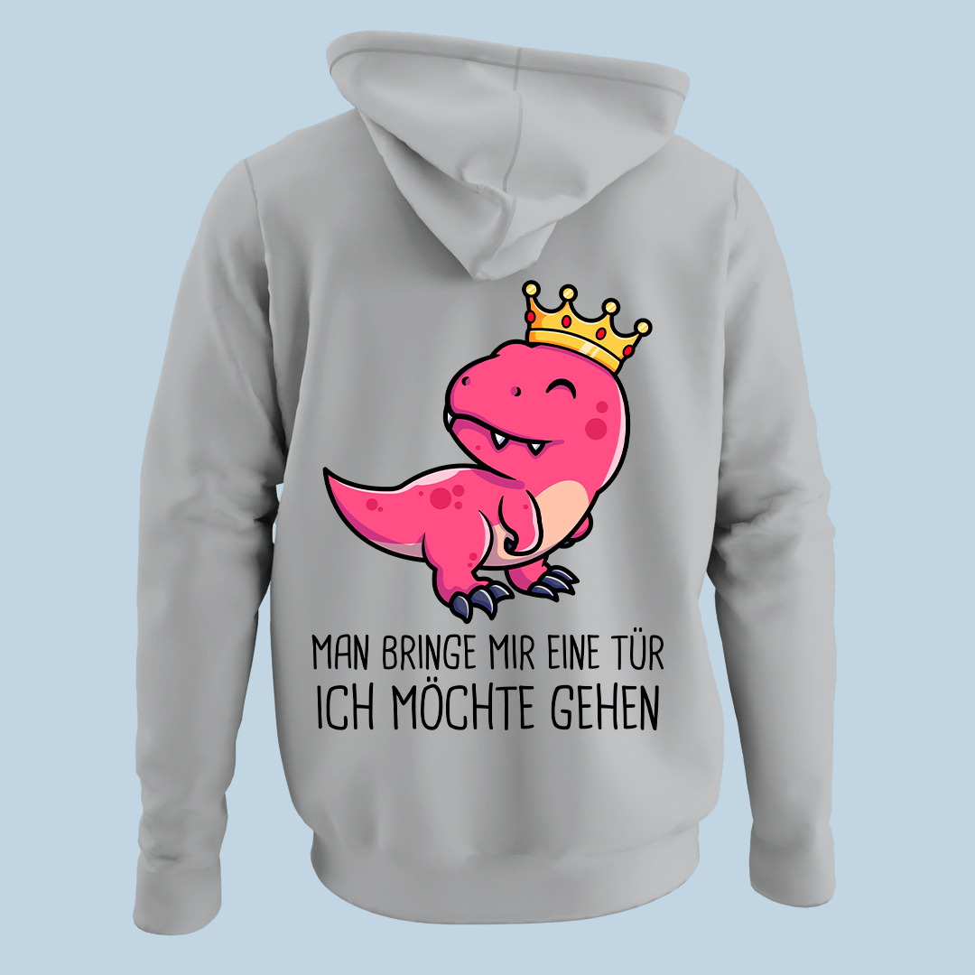 Tür Dino - Hoodie Unisex Rückendruck