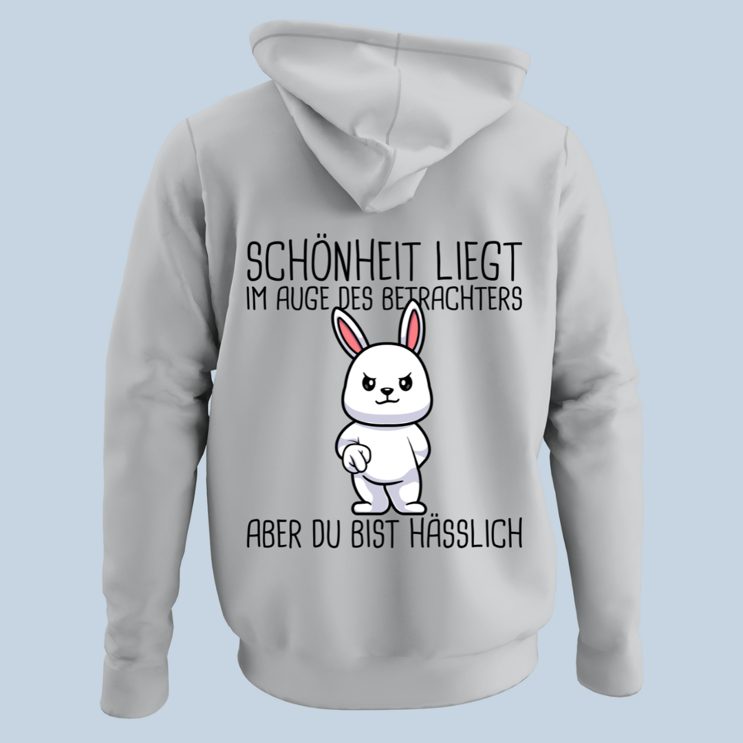 Schönheit Hase - Hoodie Unisex Rückendruck