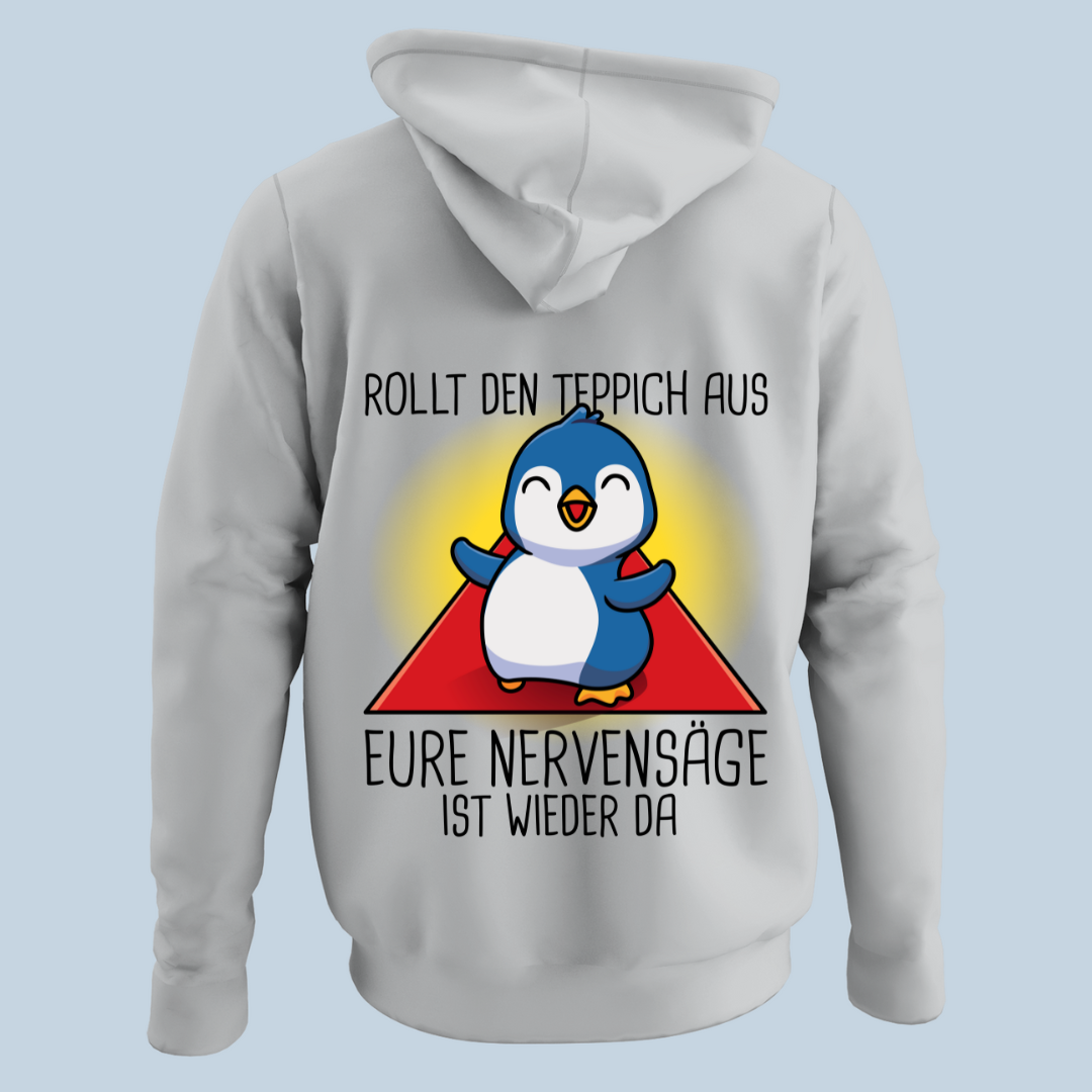 Nervensäge Pinguin - Hoodie Unisex Rückendruck