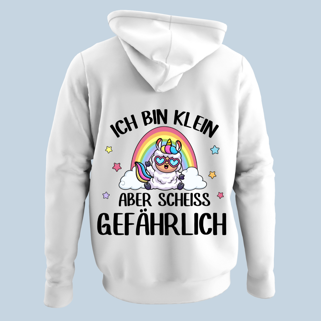 Gefährlich Lama - Hoodie Unisex Rückendruck