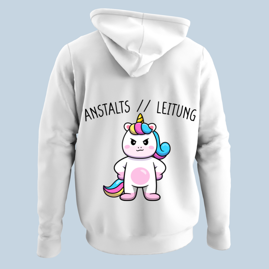 Anstaltsleitung Einhorn - Hoodie Unisex Rückendruck