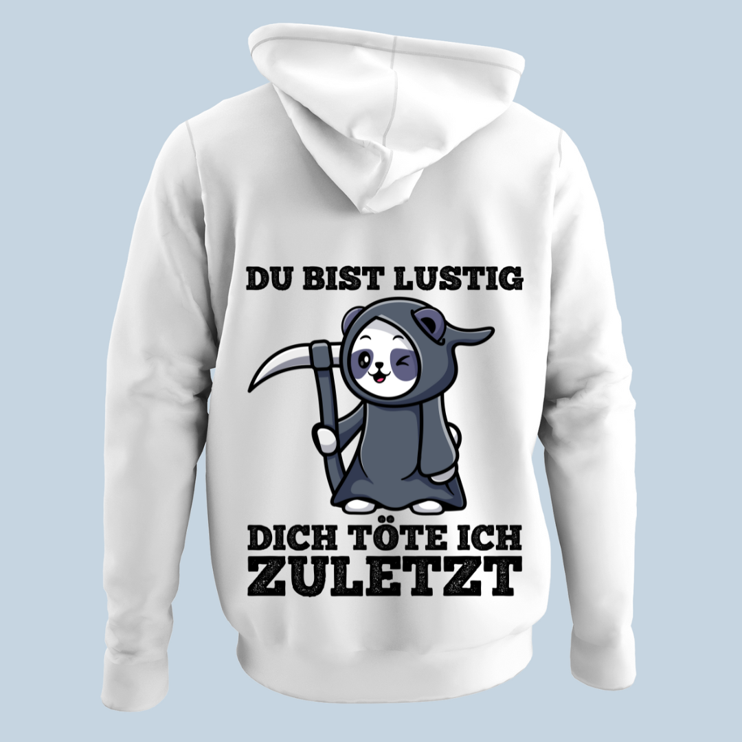 Lustig Sensenpanda - Hoodie Unisex Rückendruck