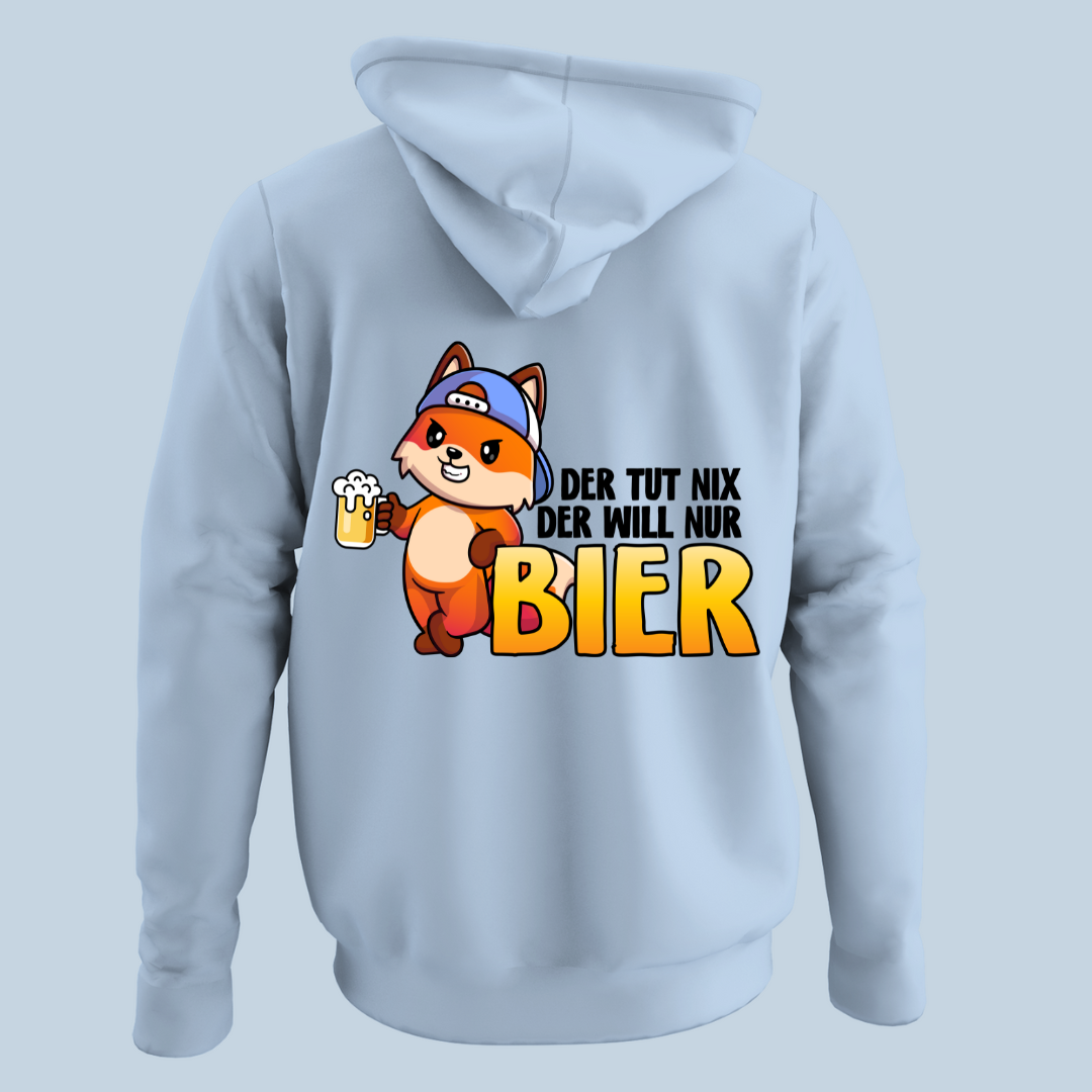 Bier Fuchs - Hoodie Unisex Rückendruck