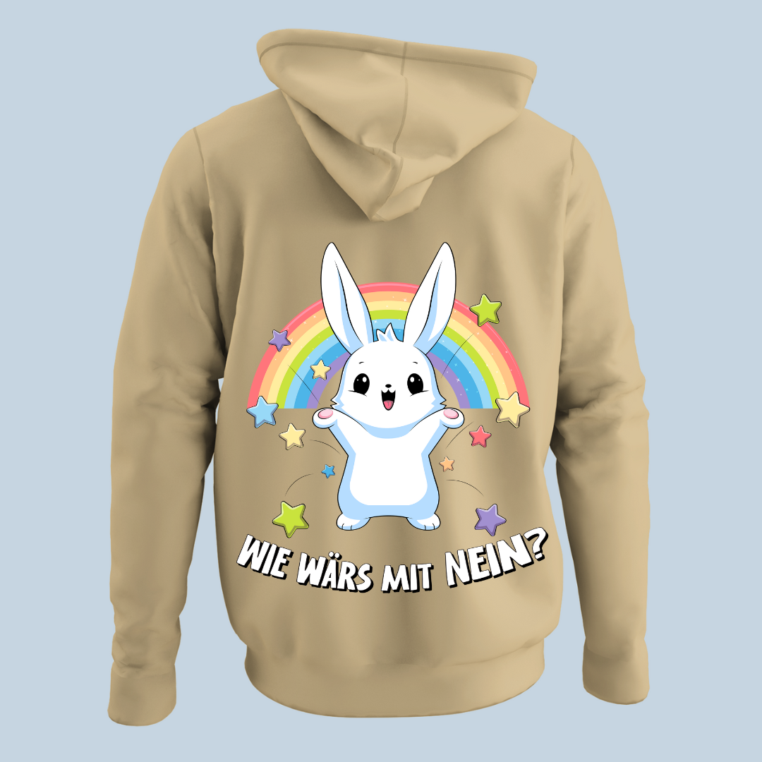 Nein? Hase - Hoodie Unisex Rückendruck