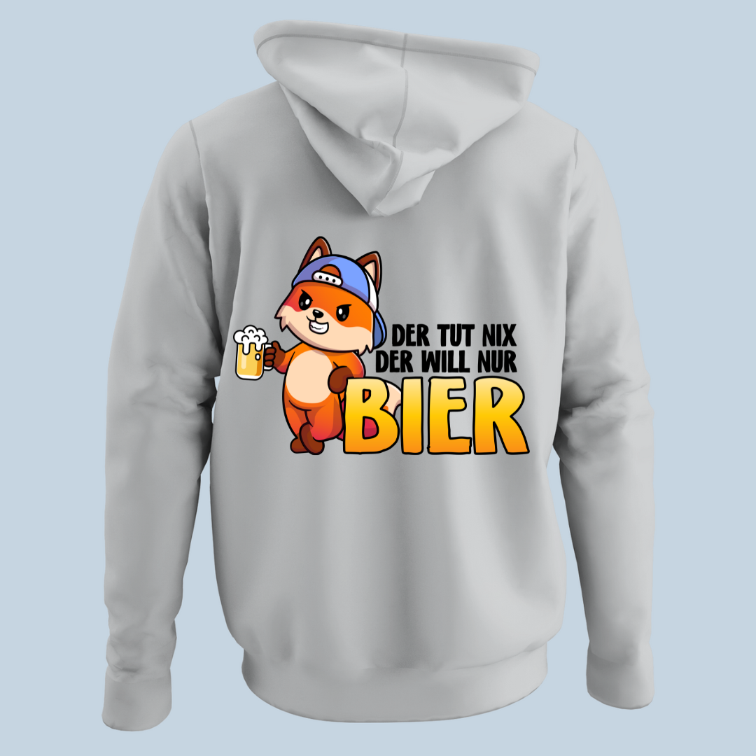 Bier Fuchs - Hoodie Unisex Rückendruck