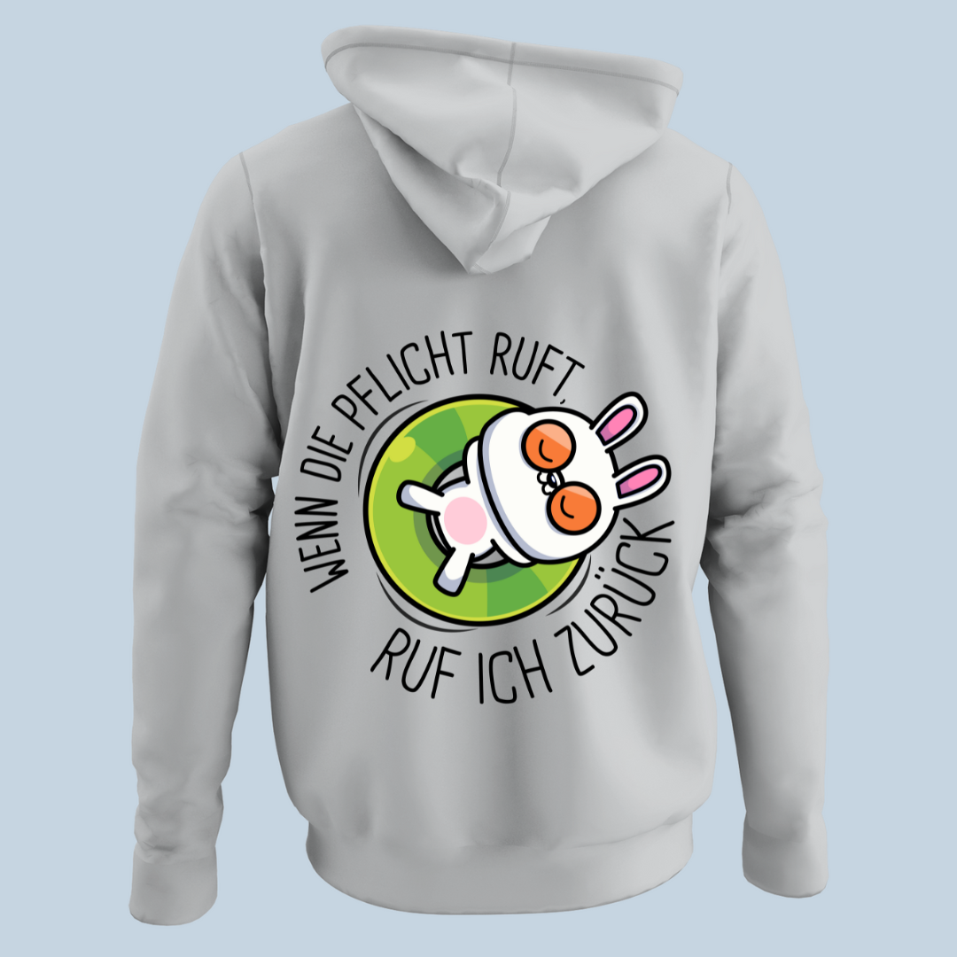 Pflicht Bunny - Hoodie Unisex Rückendruck