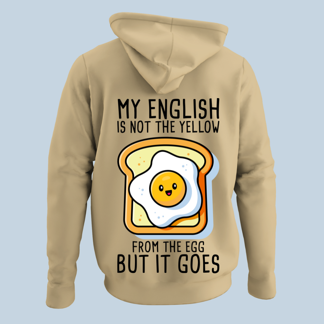 Englisch Ei - Hoodie Unisex Rückendruck