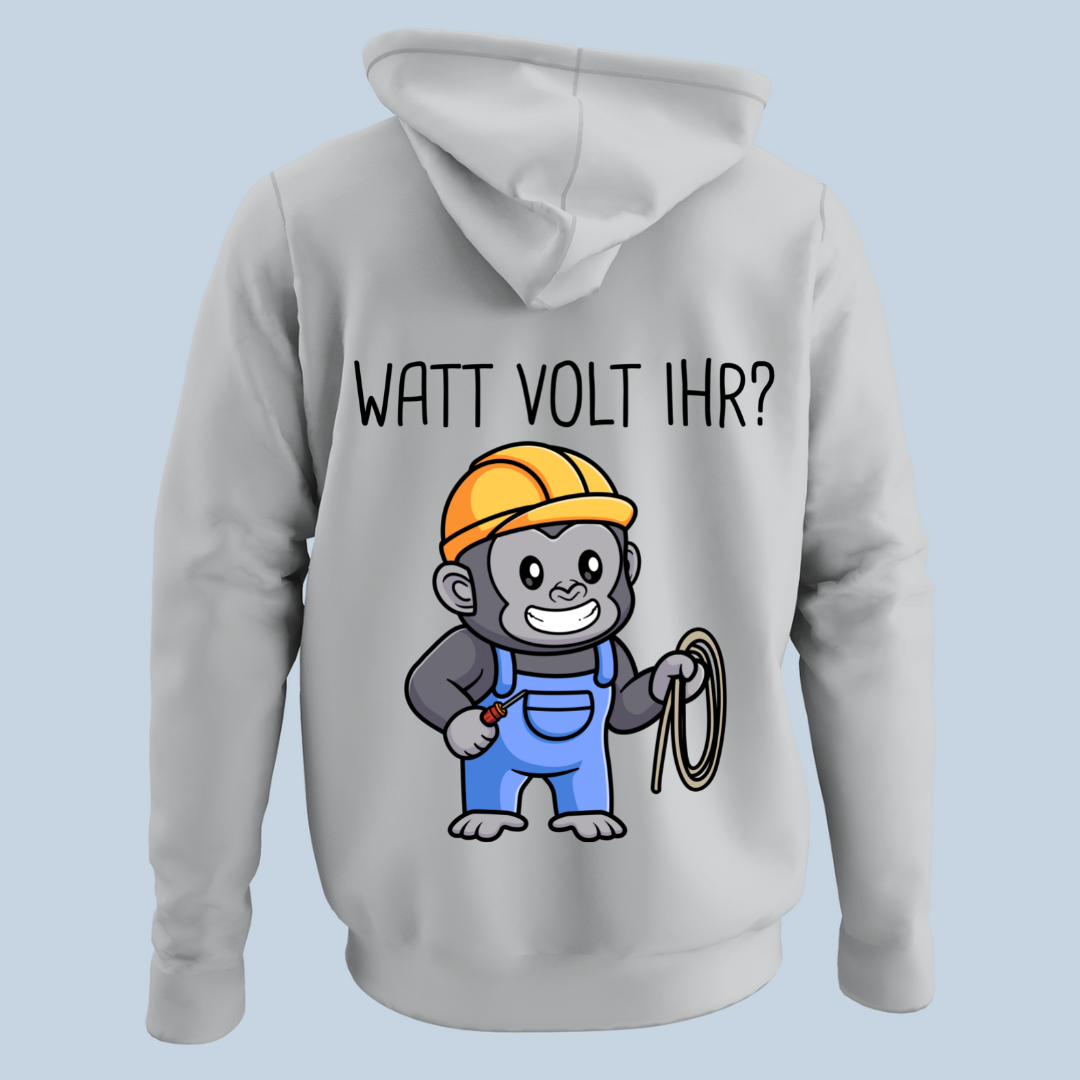 Elektriker Affe - Hoodie Unisex Rückendruck