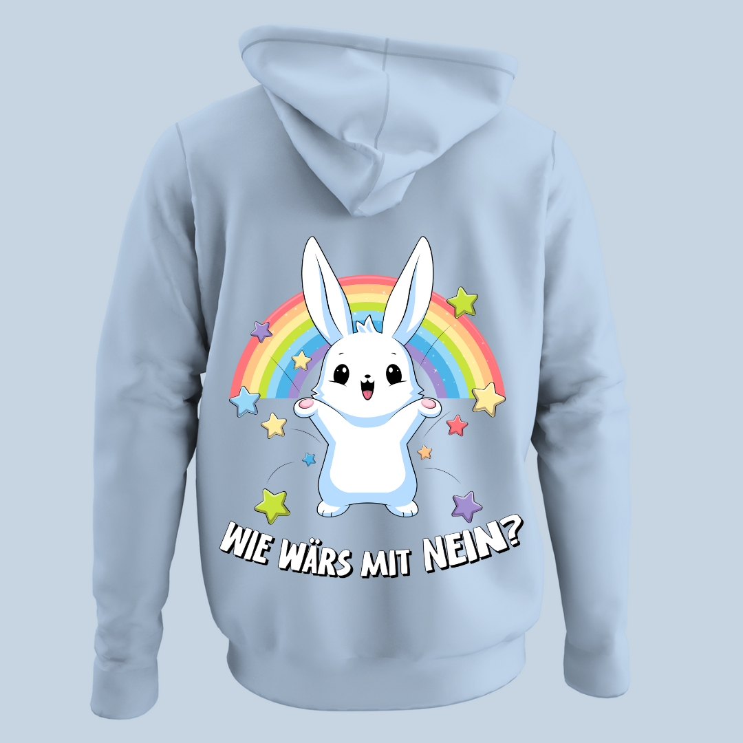 Nein? Hase - Hoodie Unisex Rückendruck