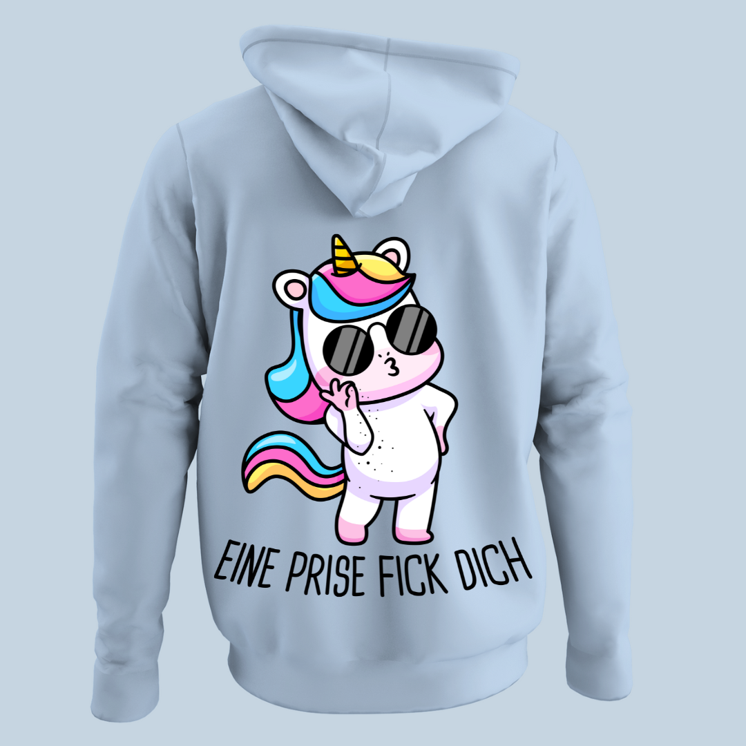 Prise Einhorn - Hoodie Unisex Rückendruck