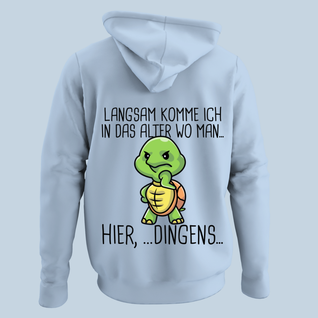 Langsam Schildkröte - Hoodie Unisex Rückendruck