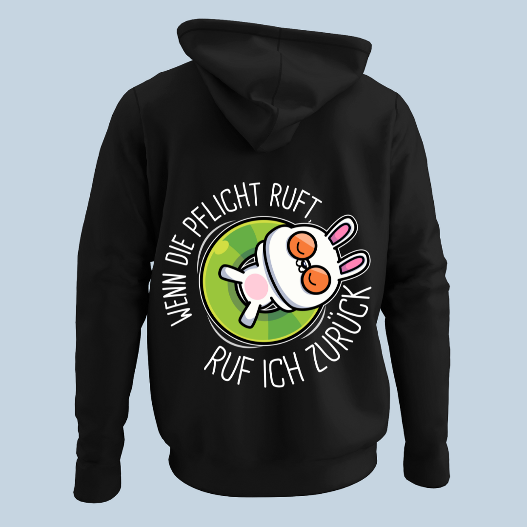 Pflicht Bunny - Hoodie Unisex Rückendruck