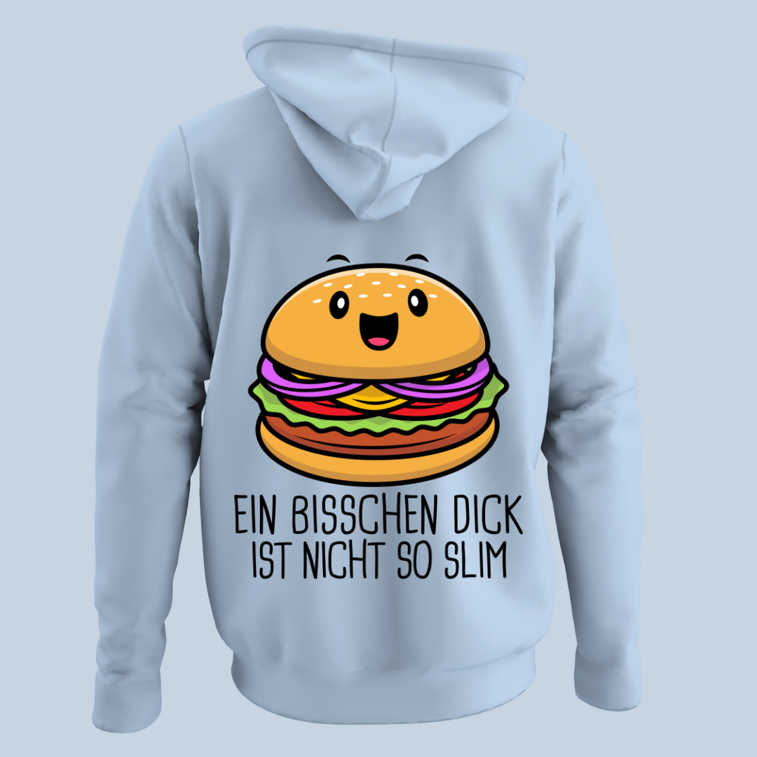 Slim Burger - Hoodie Unisex Rückendruck