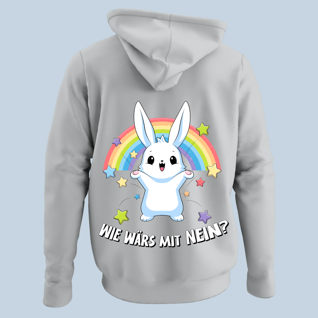 Nein? Hase - Hoodie Unisex Rückendruck