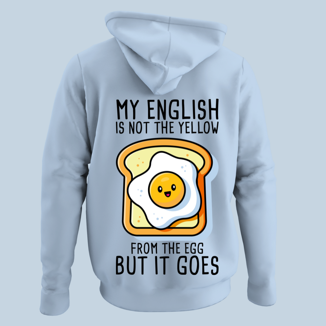 Englisch Ei - Hoodie Unisex Rückendruck