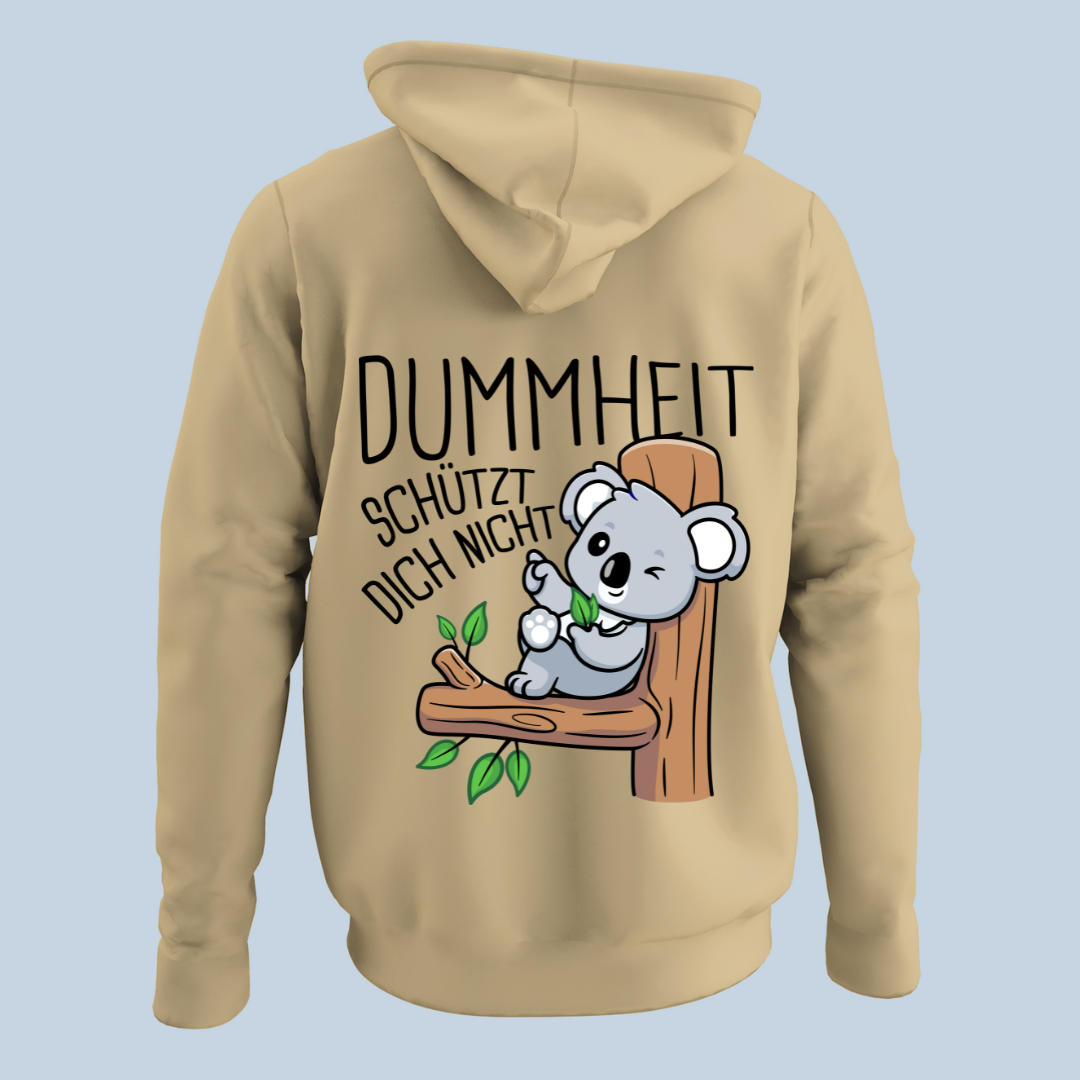 Dummheit Koala - Hoodie Unisex Rückendruck