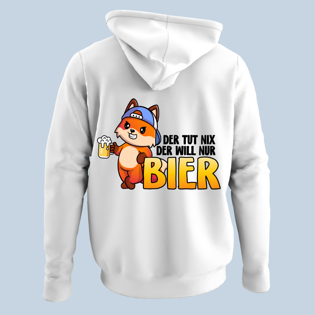 Bier Fuchs - Hoodie Unisex Rückendruck