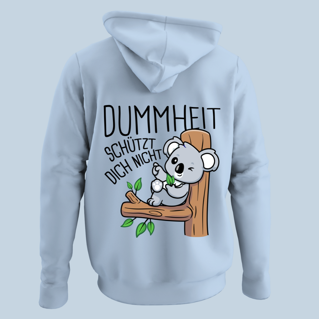 Dummheit Koala - Hoodie Unisex Rückendruck