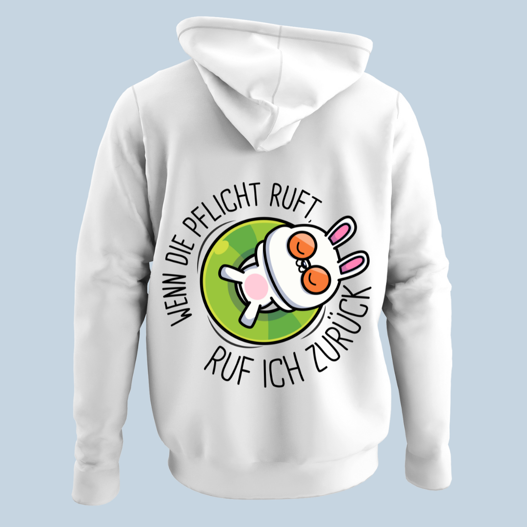 Pflicht Bunny - Hoodie Unisex Rückendruck