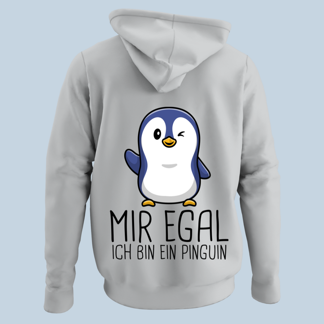 Mir Egal Pinguin - Hoodie Unisex Rückendruck