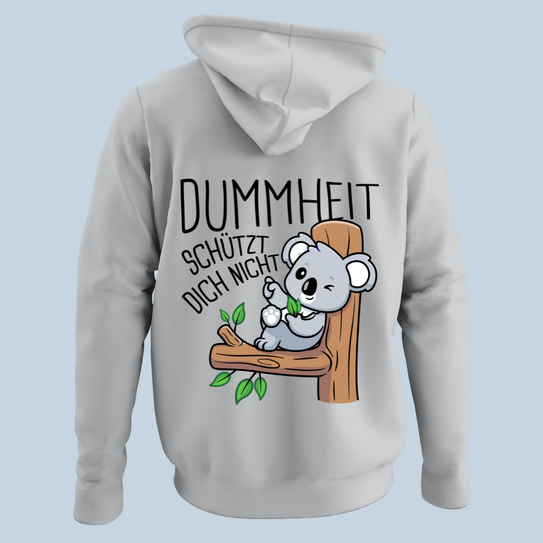 Dummheit Koala - Hoodie Unisex Rückendruck