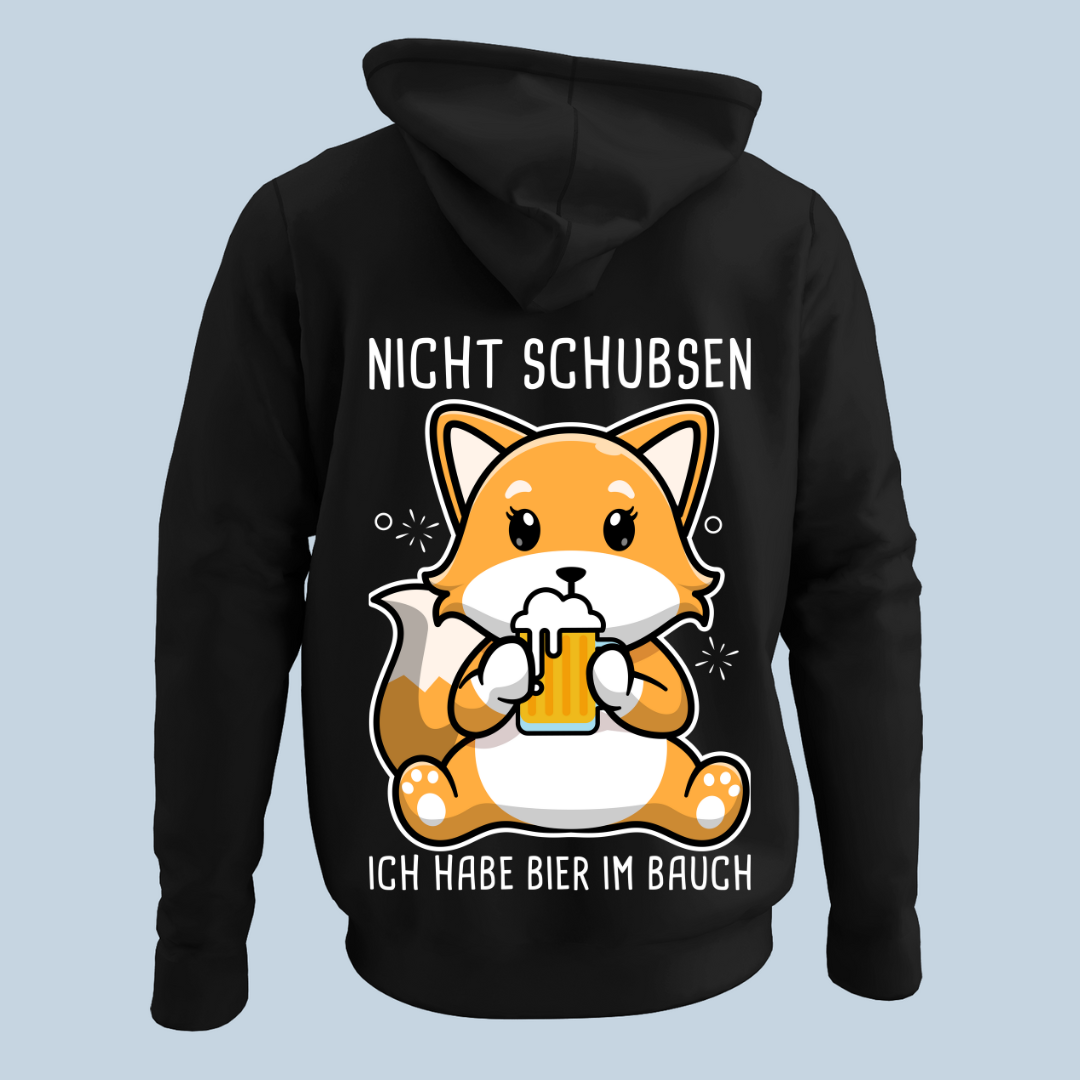 Bierbauch Fuchs - Hoodie Unisex Rückendruck