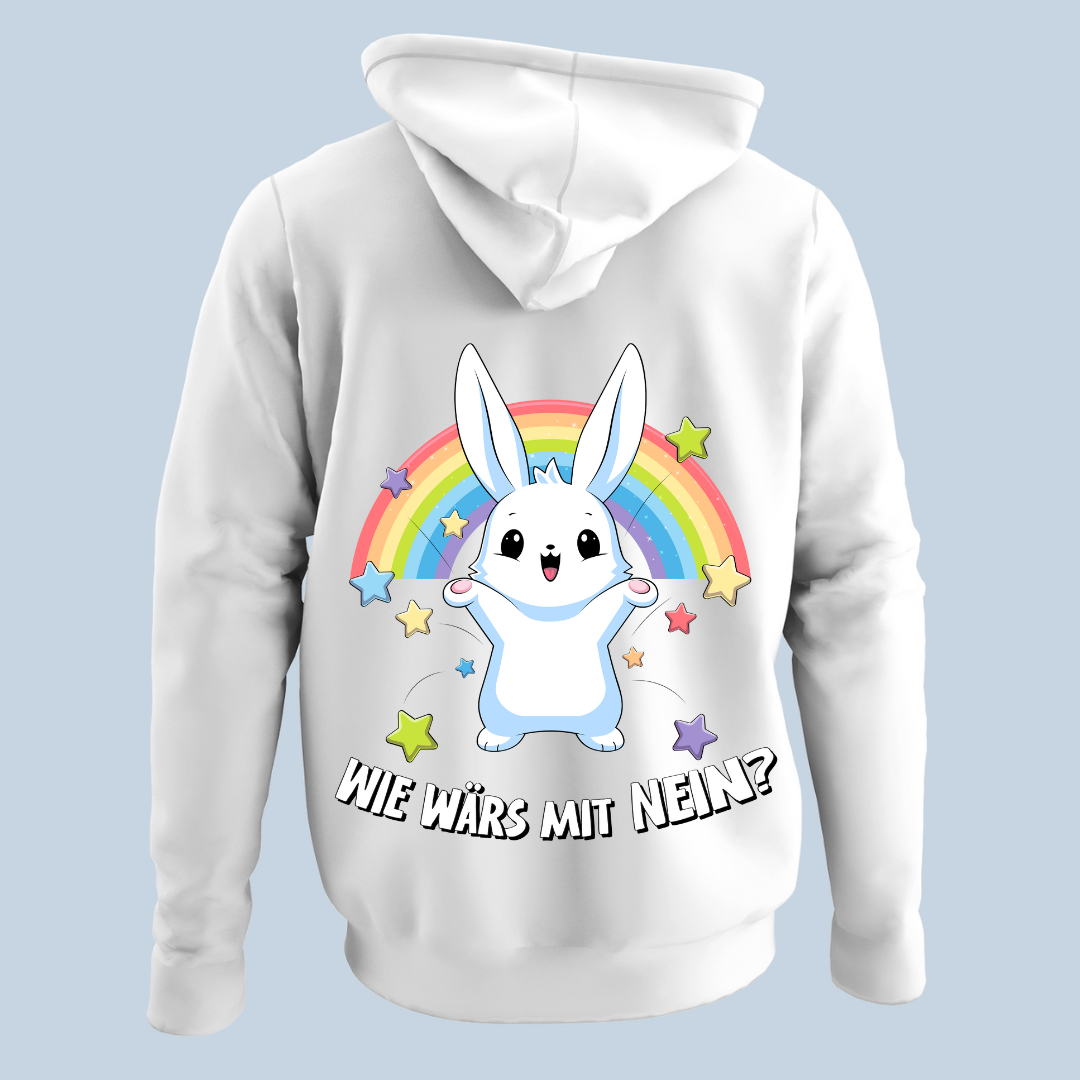 Nein? Hase - Hoodie Unisex Rückendruck