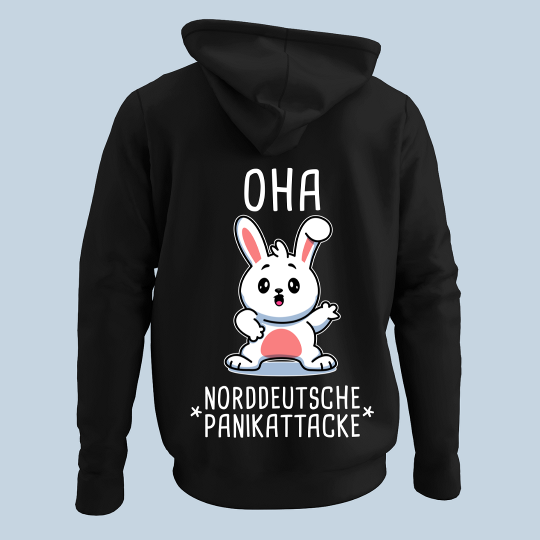 Oha Hase - Hoodie Unisex Rückendruck