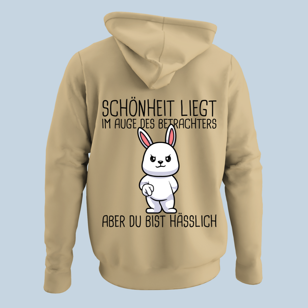 Schönheit Hase - Hoodie Unisex Rückendruck