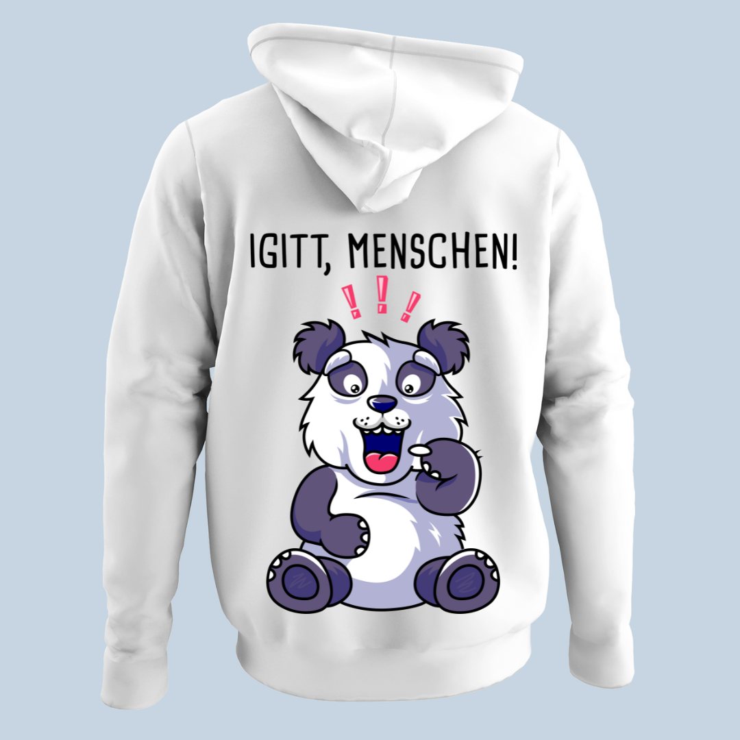 Menschen Panda - Hoodie Unisex Rückendruck