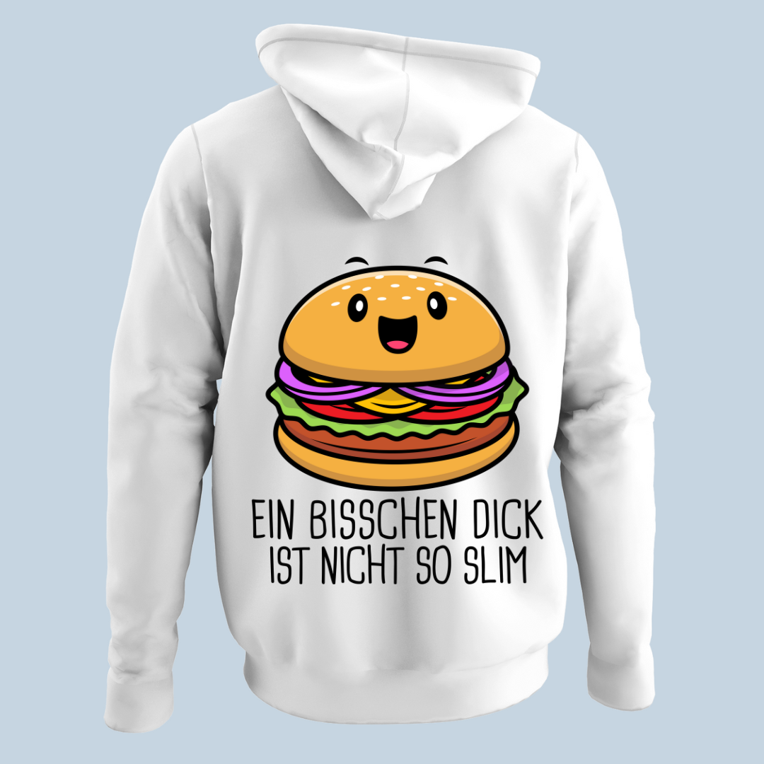 Slim Burger - Hoodie Unisex Rückendruck