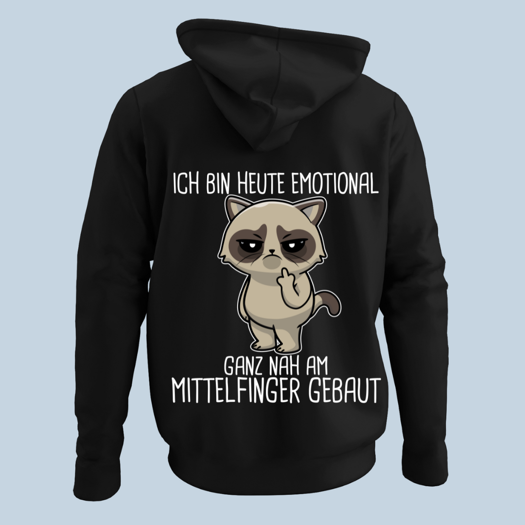 Emotional Katze - Hoodie Unisex Rückendruck