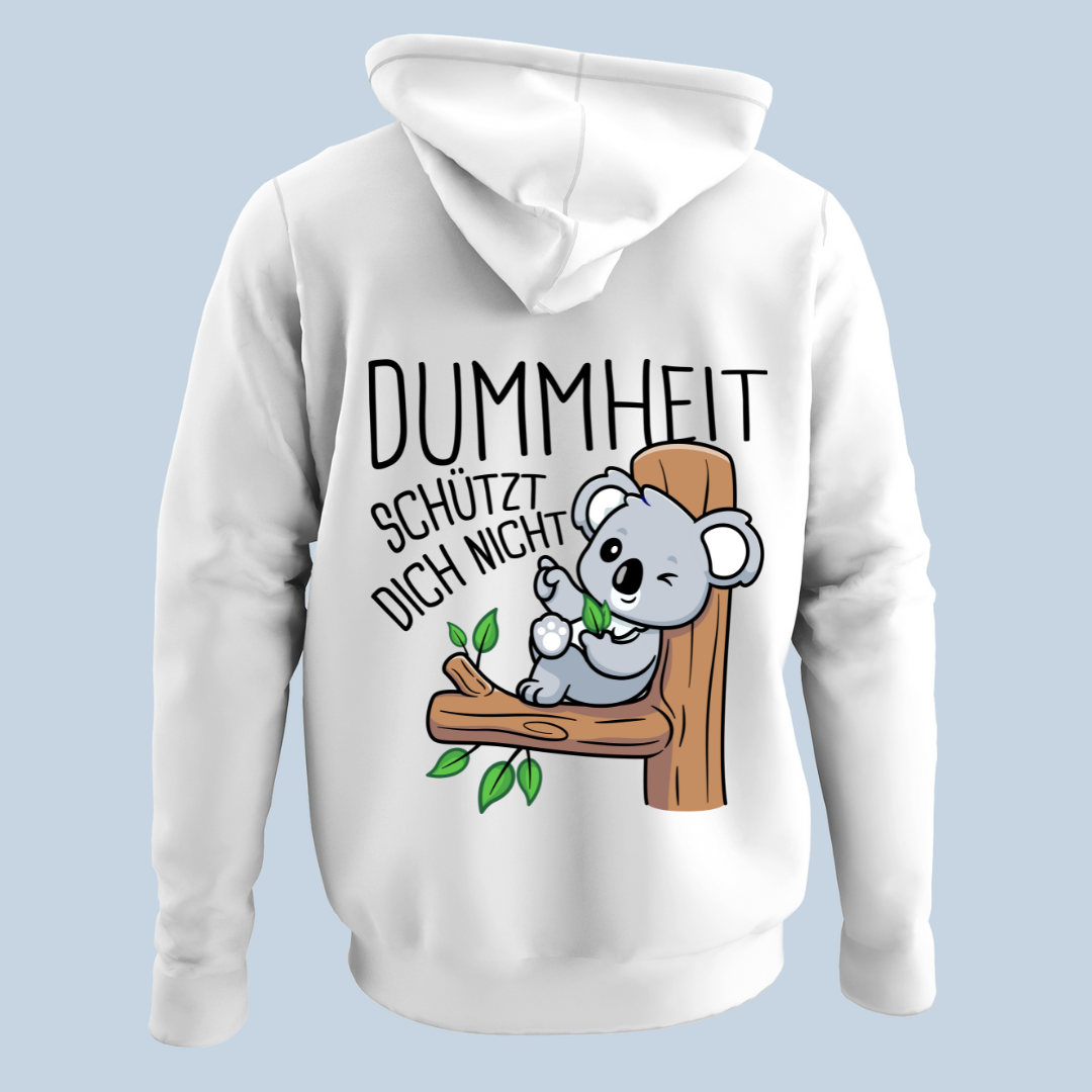 Dummheit Koala - Hoodie Unisex Rückendruck