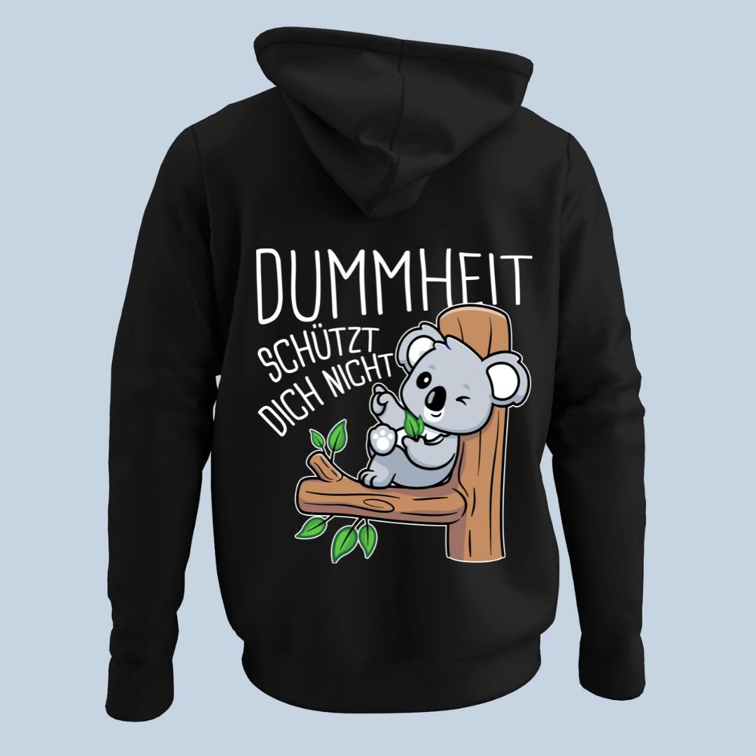 Dummheit Koala - Hoodie Unisex Rückendruck