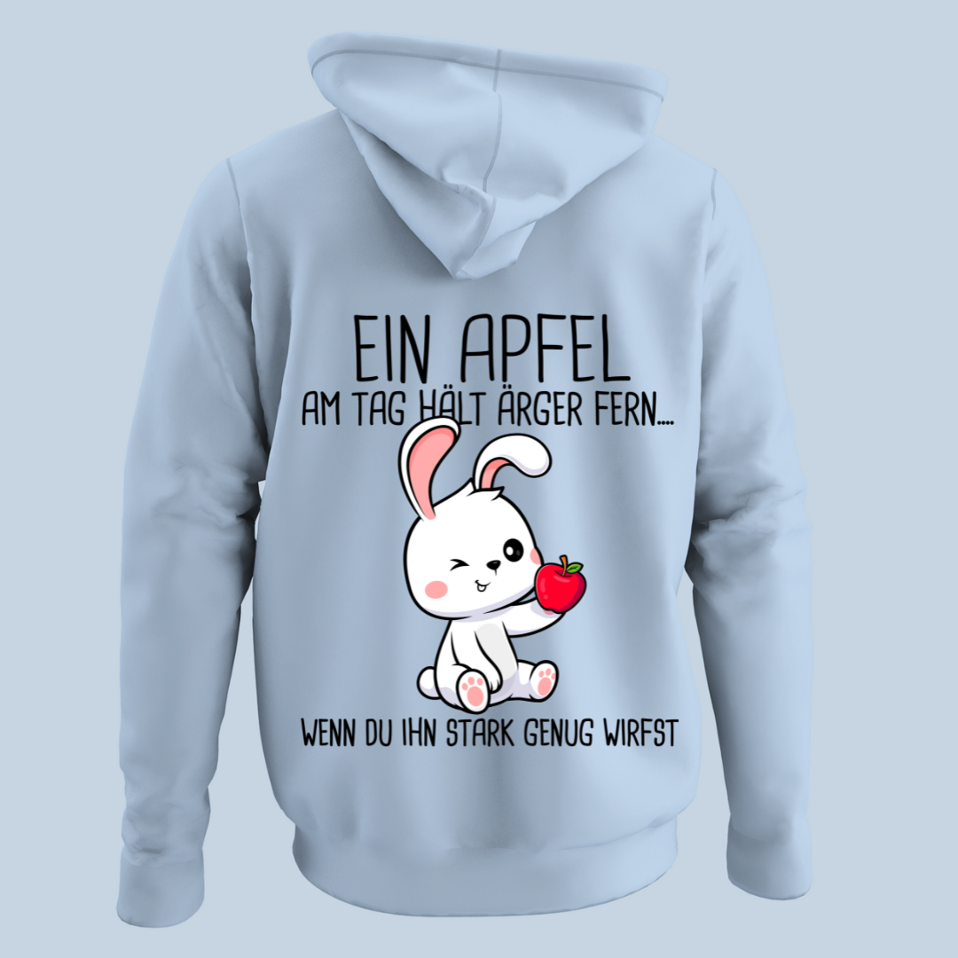 Apfel Hase - Hoodie Unisex Rückendruck