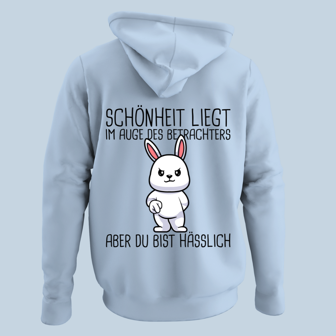 Schönheit Hase - Hoodie Unisex Rückendruck