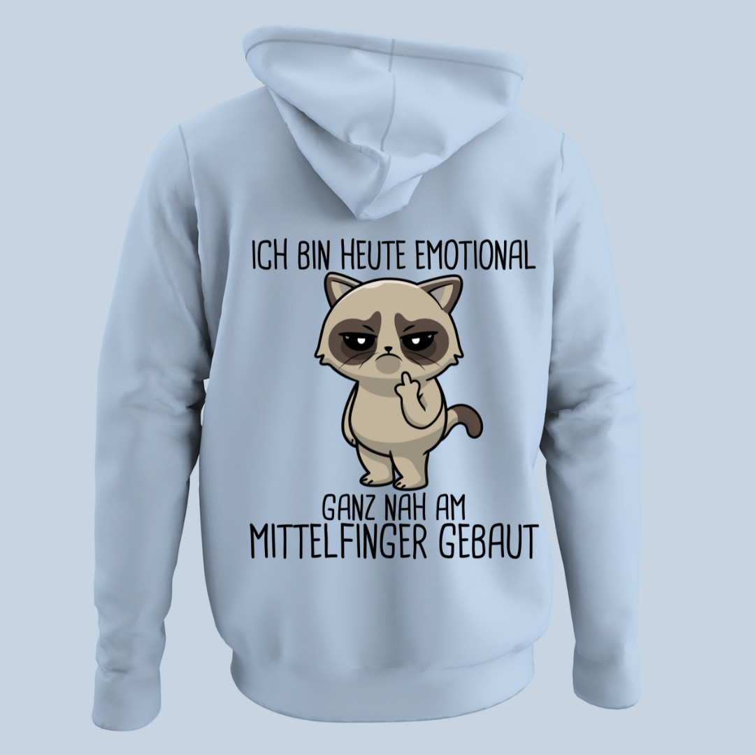 Emotional Katze - Hoodie Unisex Rückendruck