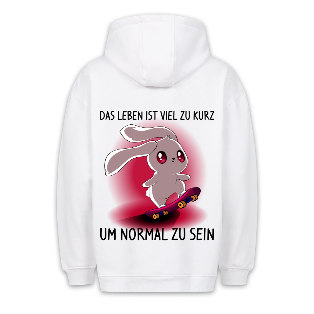 Zu Kurz Hase - Hoodie Unisex Rückendruck