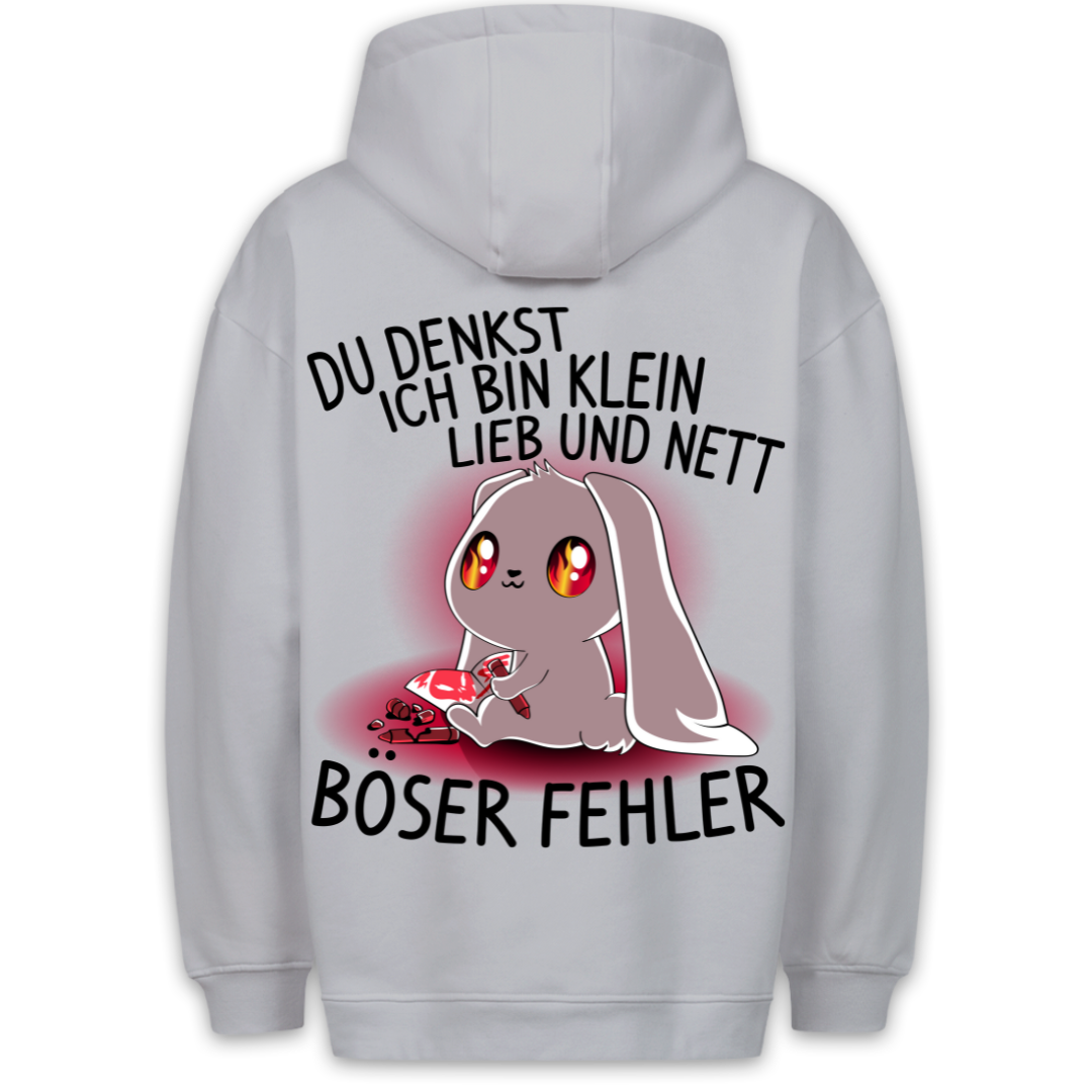 Böser Fehler Hase - Hoodie Unisex Rückendruck