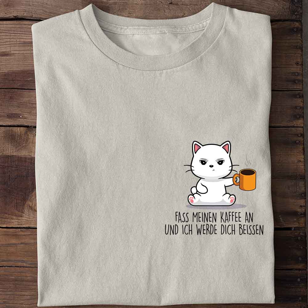 Beißen Cute Cat Brust - Shirt Unisex