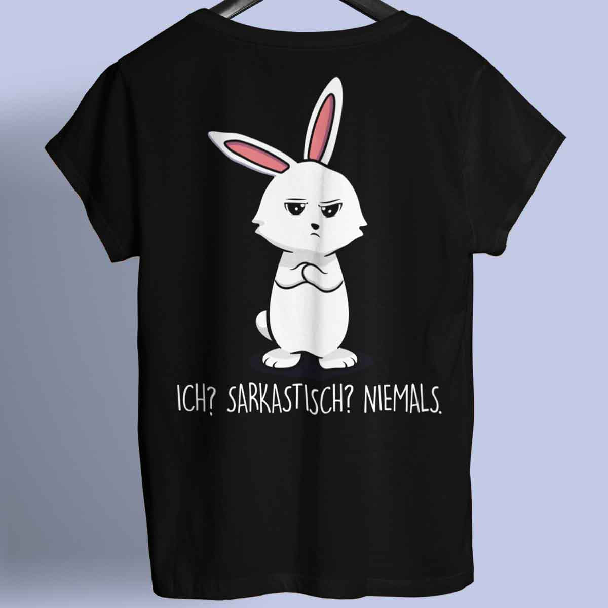 Sarkastisch Bunny - Shirt Unisex Rückendruck