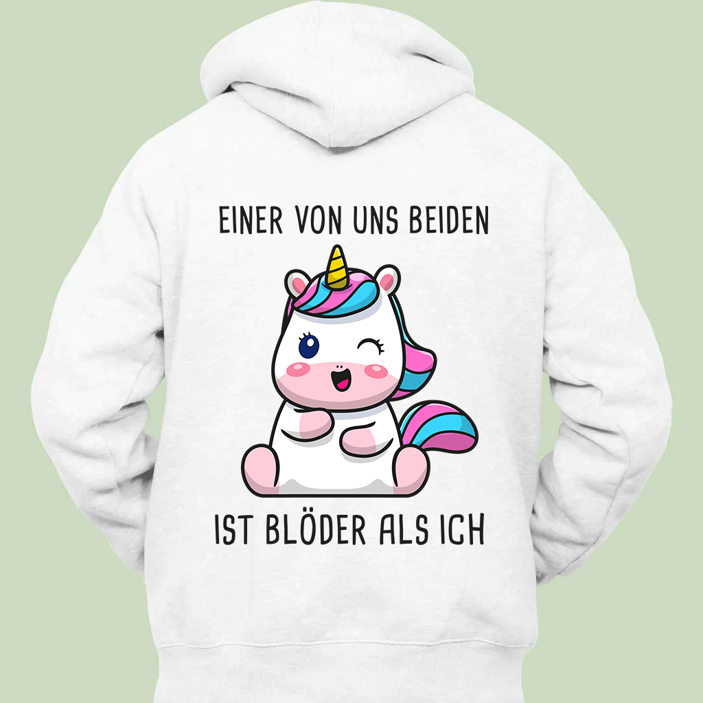 Blöder Einhorn - Hoodie Unisex Rückendruck