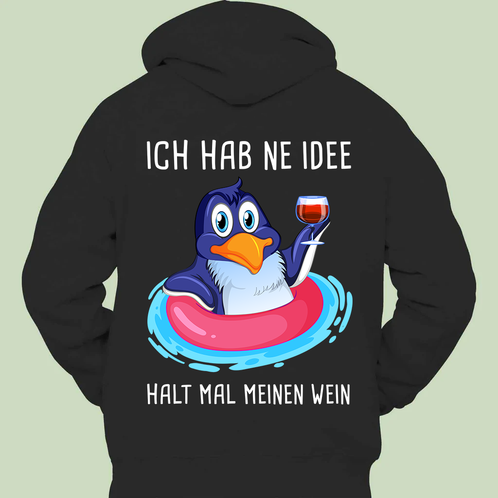 Idee Pinguin - Hoodie Unisex Rückendruck