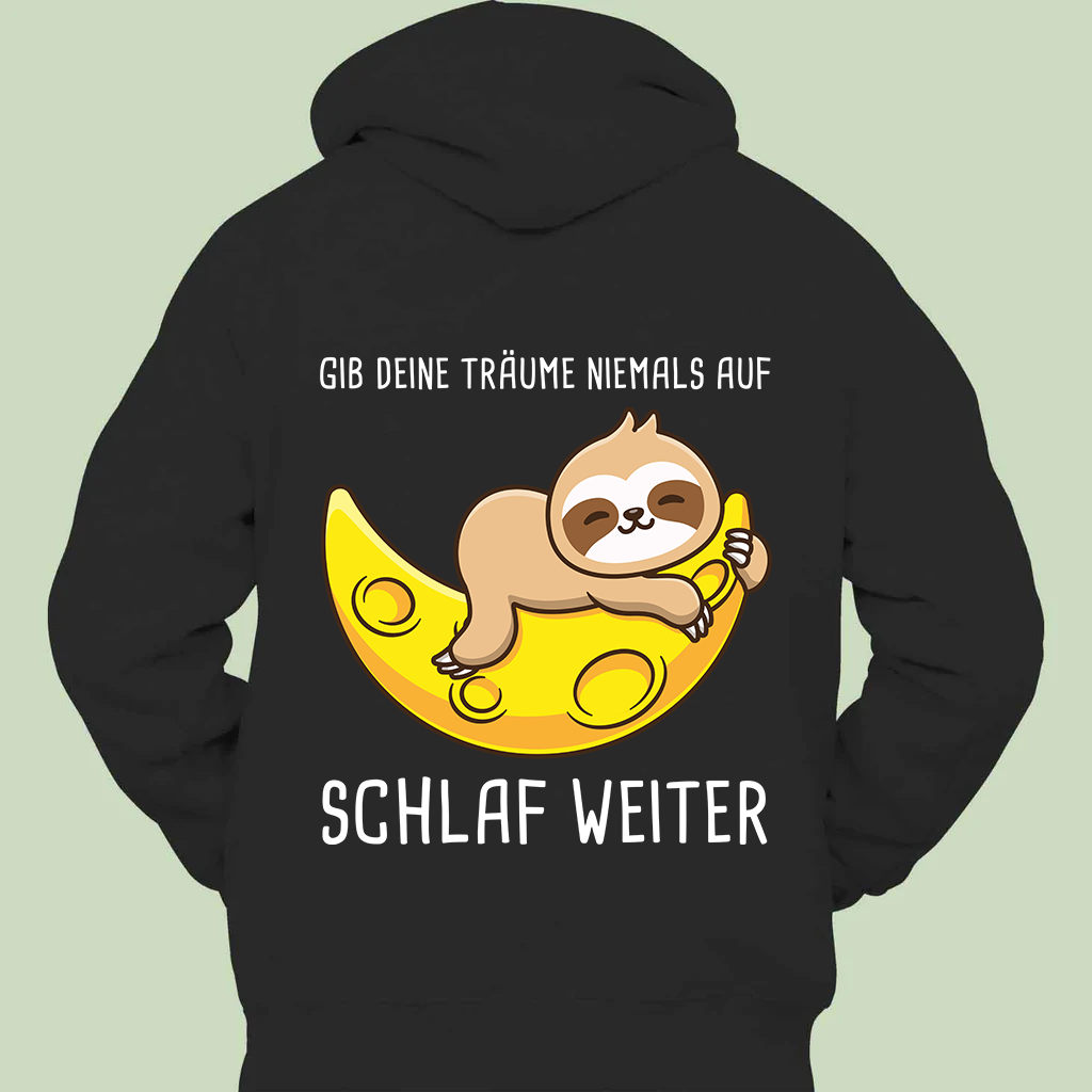 Träume Faultier - Hoodie Unisex Rückendruck