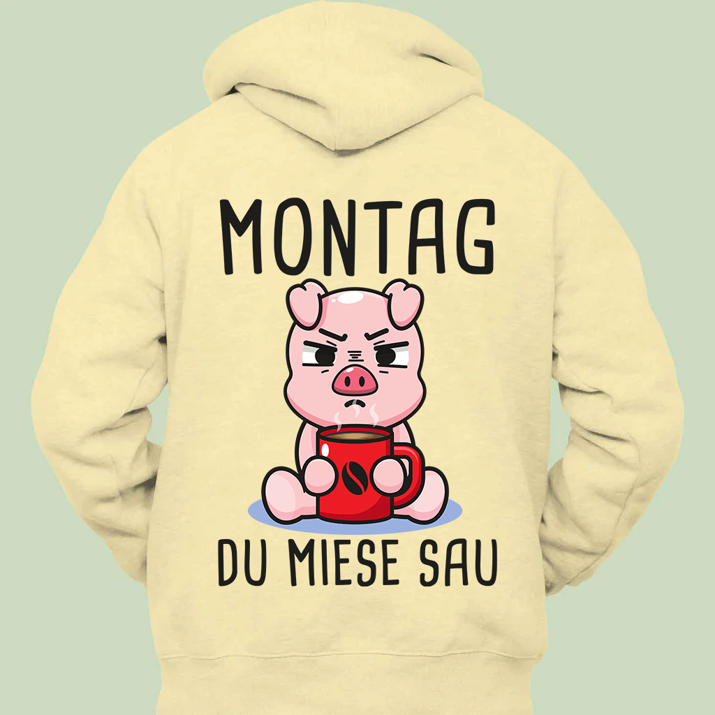 Miese Sau - Hoodie Unisex Rückendruck