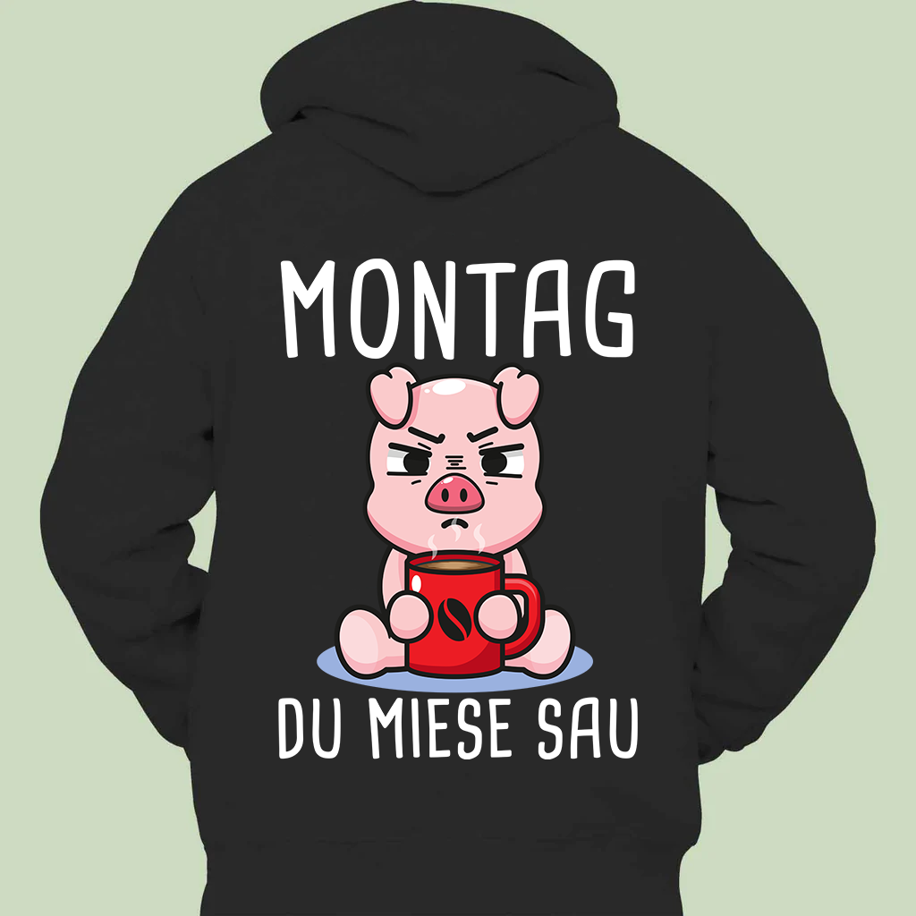 Miese Sau - Hoodie Unisex Rückendruck